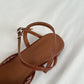 Arizona Woven Closed-Toe Sandals (Brown)