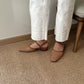Arizona Woven Closed-Toe Sandals (Brown)
