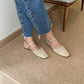 Arizona Woven Closed-Toe Sandals (Cream White)