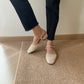 Arizona Woven Closed-Toe Sandals (Cream White)