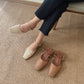 Arizona Woven Closed-Toe Sandals (Cream White)