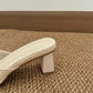 Aubree Bow Mesh Comfy Heels (Cream)