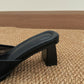 Aubree Bow Mesh Comfy Heels (Black)