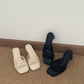 Aubree Bow Mesh Comfy Heels (Black)