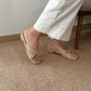 Daniella Cute Bow Comfy Sandals (Olive)