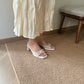 Aubree Bow Mesh Comfy Heels (Cream)