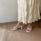 Aubree Bow Mesh Comfy Heels (Cream)