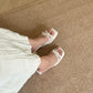 Aubree Bow Mesh Comfy Heels (Cream)