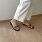 Emelia Strappy Comfy Sandals (Black) *Slim feet only
