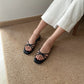 Emelia Strappy Comfy Sandals (Black) *Slim feet only