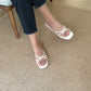 Emelia Strappy Comfy Sandals (Cream) *Slim feet only