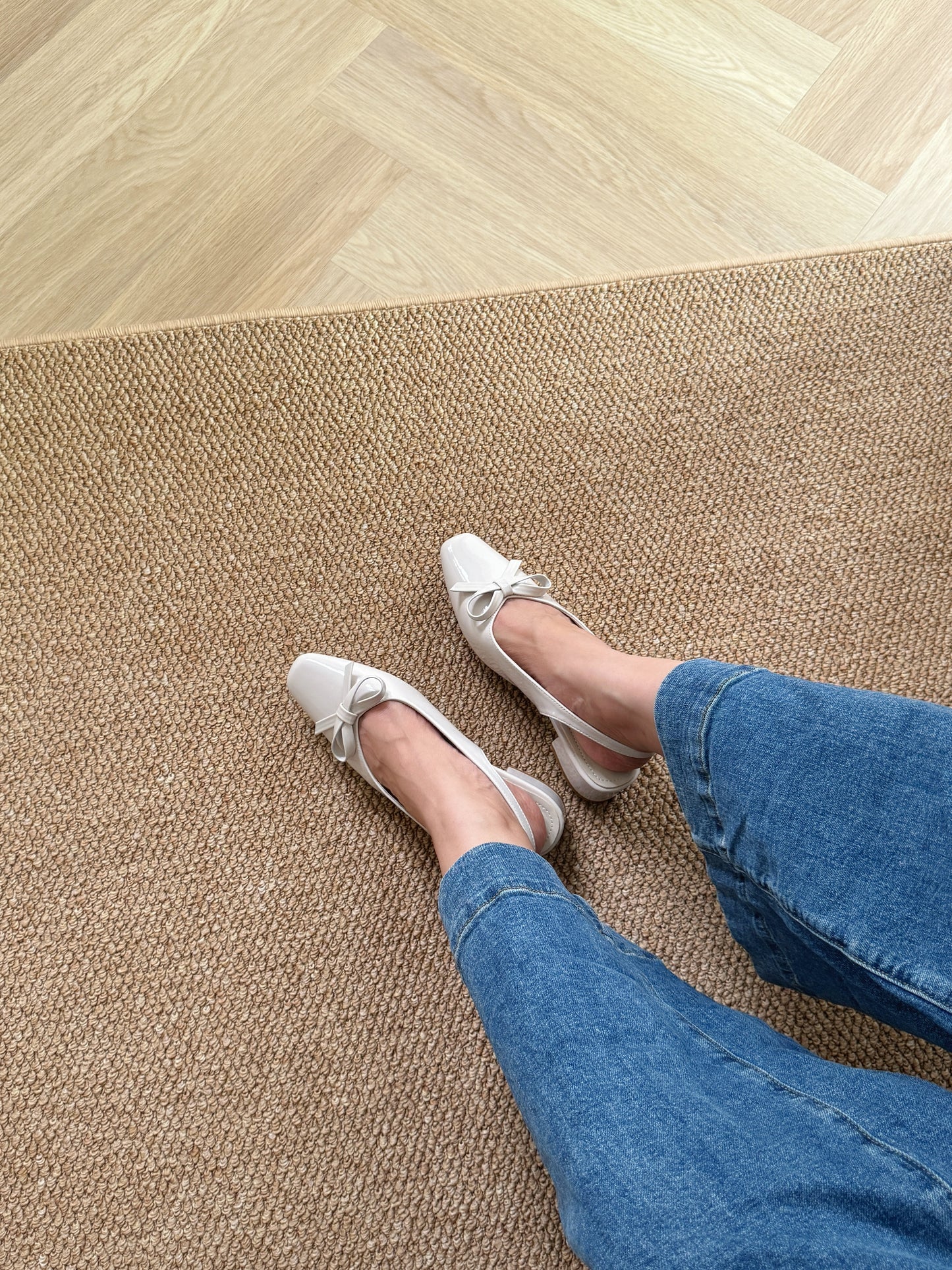 Vianna French Bow Heels (Cream White)
