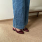 Vianna French Bow Heels (Maroon)