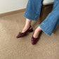 Vianna French Bow Heels (Maroon)