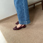 Vianna French Bow Heels (Maroon)