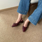 Vianna French Bow Heels (Maroon)