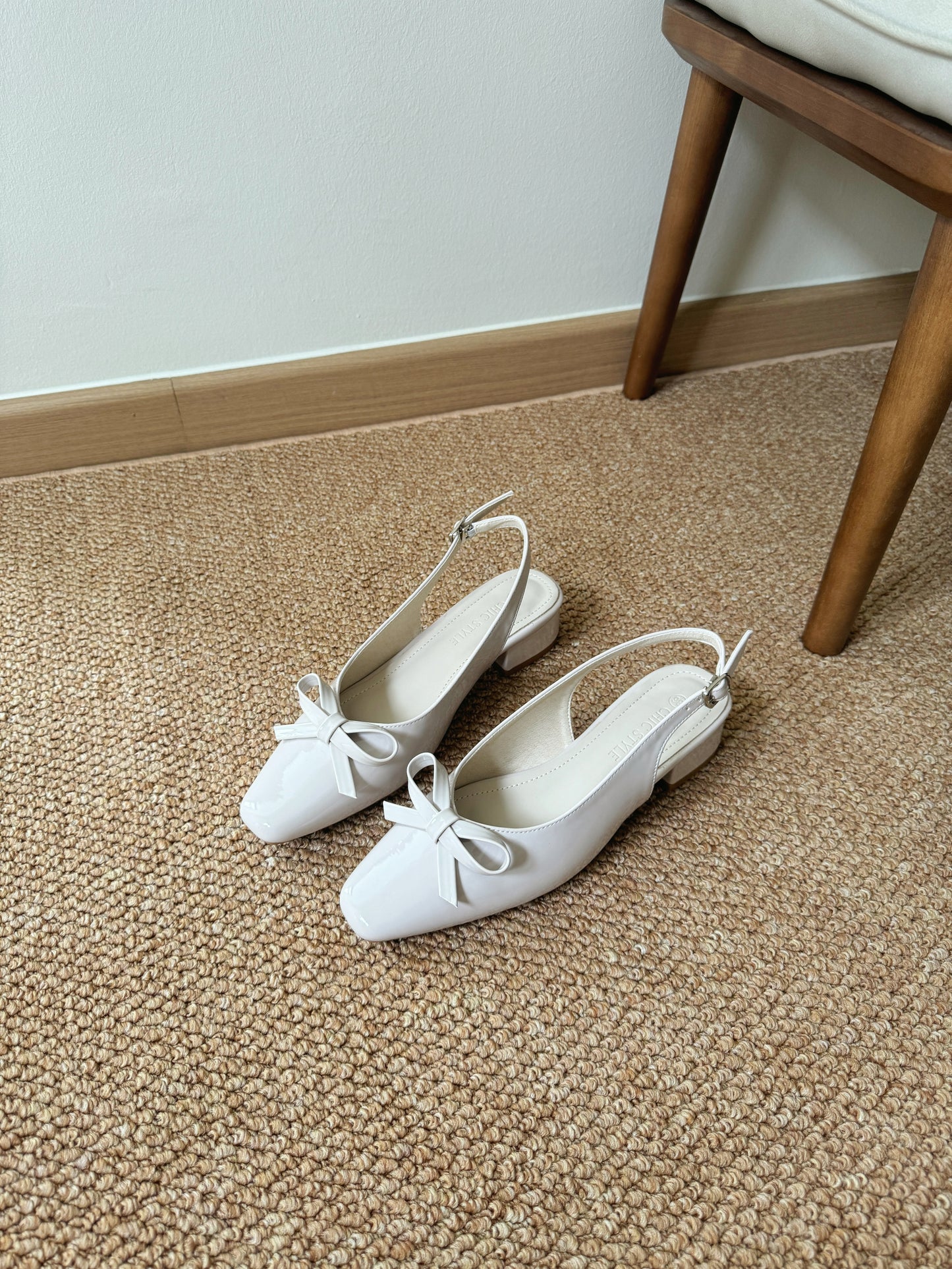 Vianna French Bow Heels (Cream White)