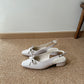 Vianna French Bow Heels (Cream White)