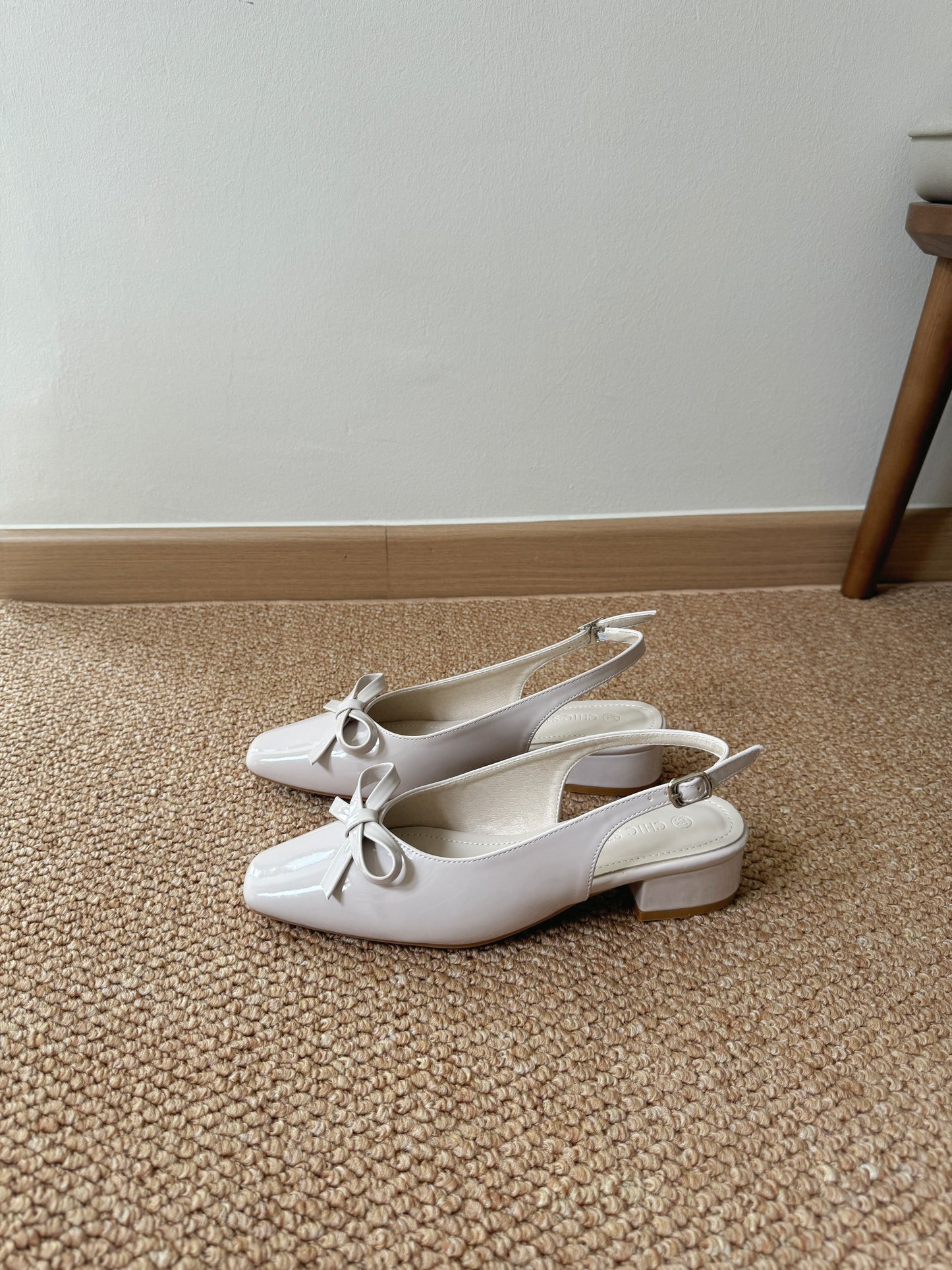 Vianna French Bow Heels (Cream White)