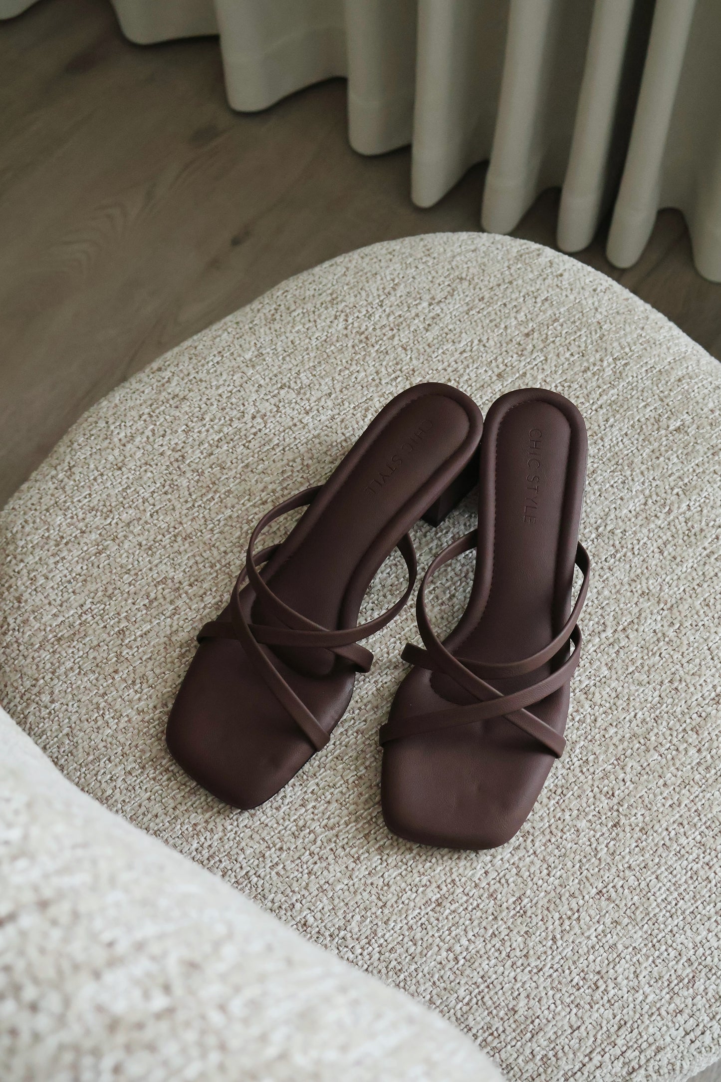 Della Strappy Block Heels (Espresso)