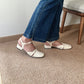 Briella Interlocking Sandals (Cream White)
