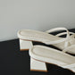 Della Strappy Block Heels (Cream White)
