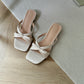 Maxine Cute Bow Sliders (Champagne)