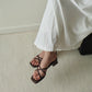 Della Strappy Block Heels (Espresso)