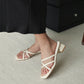Della Strappy Block Heels (Cream White)