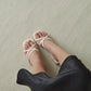 Della Strappy Block Heels (Cream White)