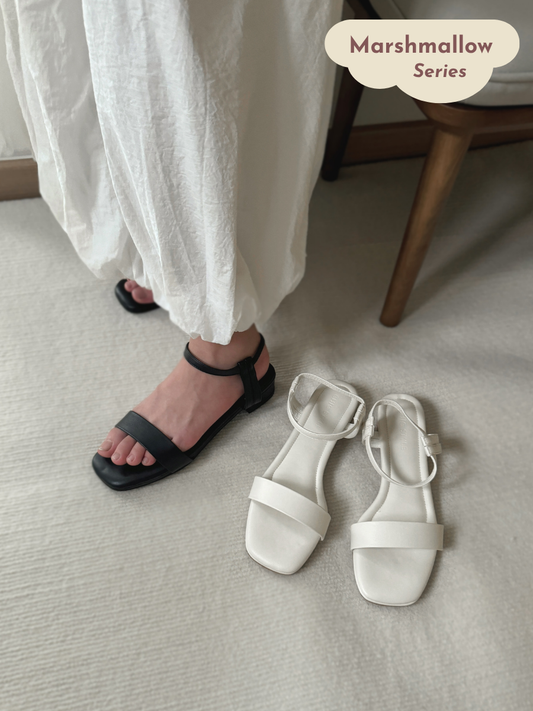 Tavia Slide Slingback Sandals (Black)