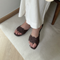 Doris Interwoven Comfy Sandals (Espresso)
