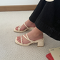 [Preorder] Lucie Strappy Comfy Heels (Cream)