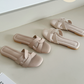 Francine Interlocking Comfy Sandals (Nude)