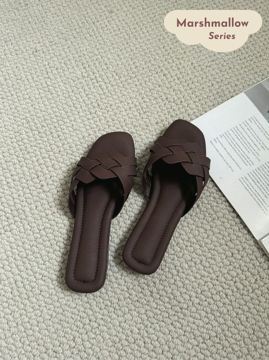 Doris Interwoven Comfy Sandals (Espresso) *Wide feet 38/39/40 only