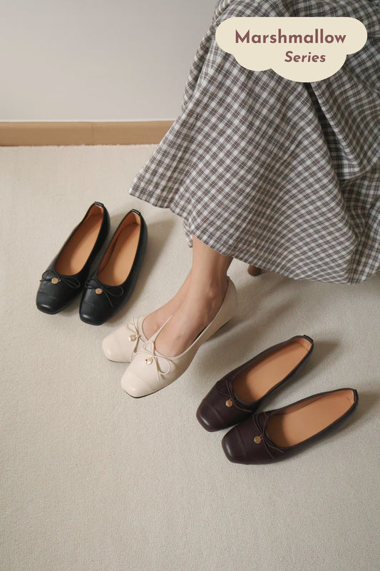 Jaycee Soft Ballet Flats (Cream White)