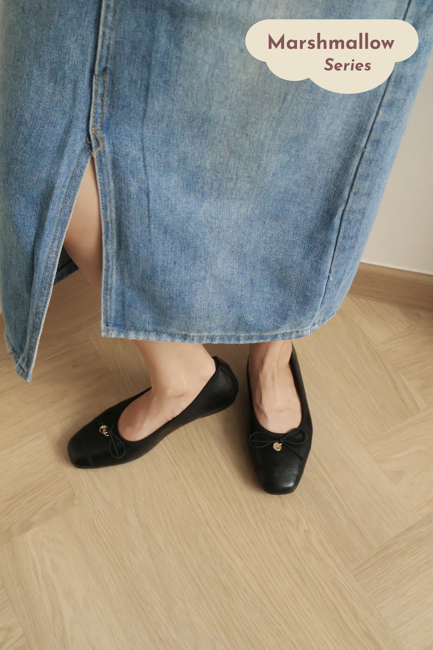 Jaycee Soft Ballet Flats (Black)