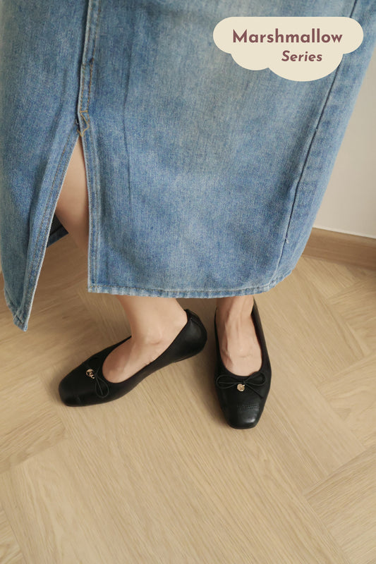 Jaycee Soft Ballet Flats (Black)