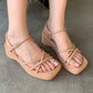 Breanne Casual Strappy Wedges (Khaki)