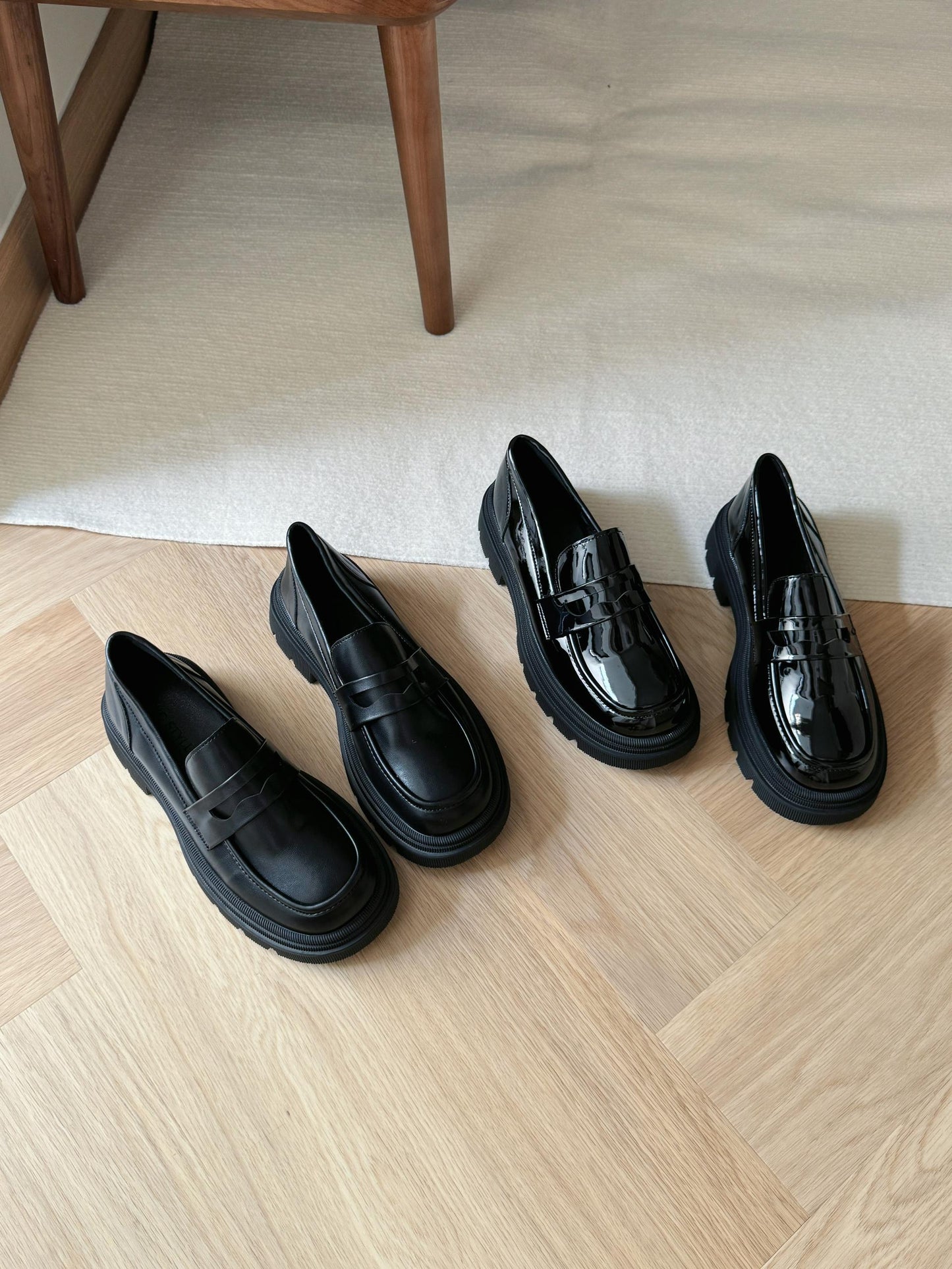 Jordyn City Style Loafers (Patent Black)