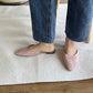 Vance Textured Pointed Mules (Pink)