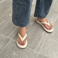 Heidi Thong Homey Sandals (Cream White)