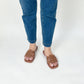 Naomi Quilt Flat Sliders (Brown)