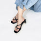 Shirley Strappy Heels (Black)