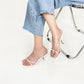 Carmen Clear Strap Heels (White)