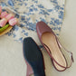 Louisa Slingback Flat Sandals (Dark Brown)