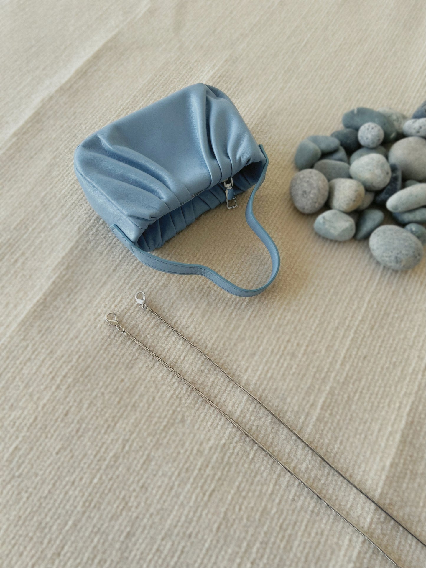 Joelle Mini Dumpling Bag (Baby Blue)