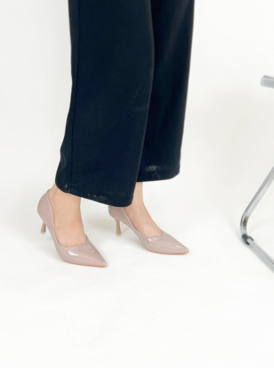 Ariana Patent Pointed Pump Heels (Purple Taupe)